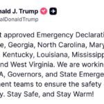 Mississippi thanks Trump for emergency declaration amid winter storm Thank you to President Donald J