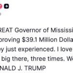 Mississippi governor thanks Trump for disaster declaration approval I just got off the phone with a great friend of the people of Mississippi- President Donald J