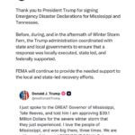 Mississippi residents thank Trump and Noem for efforts on behalf of Americans Thank you to President Donald J