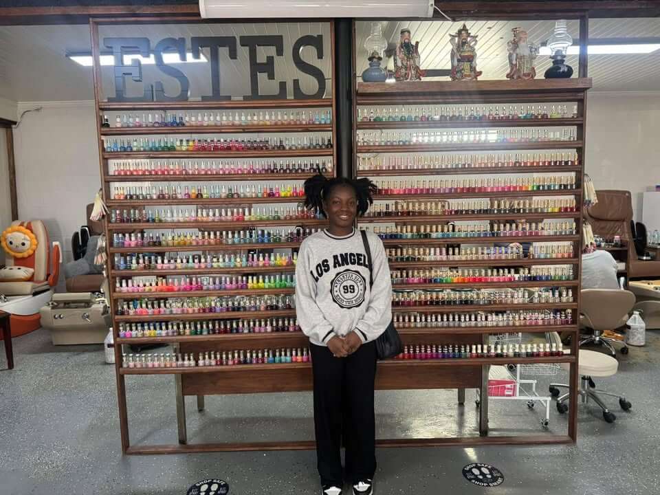 Baldwyn Senior Taliyah Tolbert shadowed at Estes Nails in Baldwyn, Mississippi, today to learn about