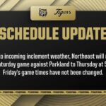 NEMCC Baseball reschedules Saturday game due to weather BSB | SCHEDULE UPDATE: Due to incoming inclement weather, NEMCC Baseball will move its Saturday game