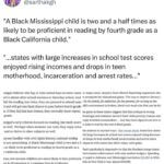 Mississippi Black children more likely to be proficient in reading by fourth grade than those in California, report finds “A Black Mississippi child is 2 1/2 times as likely to be proficient in reading by fourth grade as a