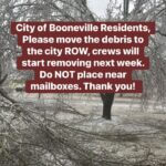 Booneville Begins Storm Debris Removal Next Week 🚧 Debris Removal Update – City of Booneville