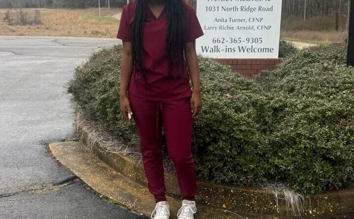 Baldwyn Senior Tatyana Gaston shadowed at NurseMed 2, a rural health center that serves many local p