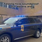 Mississippi Law Enforcement Tests Soundproofing of Vehicles Brb testing out how soundproof our assets are 📢 #Mississippi #lawenforcement #drivesafe #soundproof
