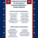BHS and BMS cheer squads announce new members for 2026-27 school year Congratulations to the BHS and BMS new Cheer Squad members for the 2026-27 school year!