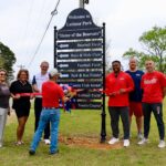 Baldwyn celebrates new Latimer Park sign with ribbon cutting Today the Baldwyn Main Street Chamber and City of Baldwyn celebrated the ribbon cutting of a new Lat