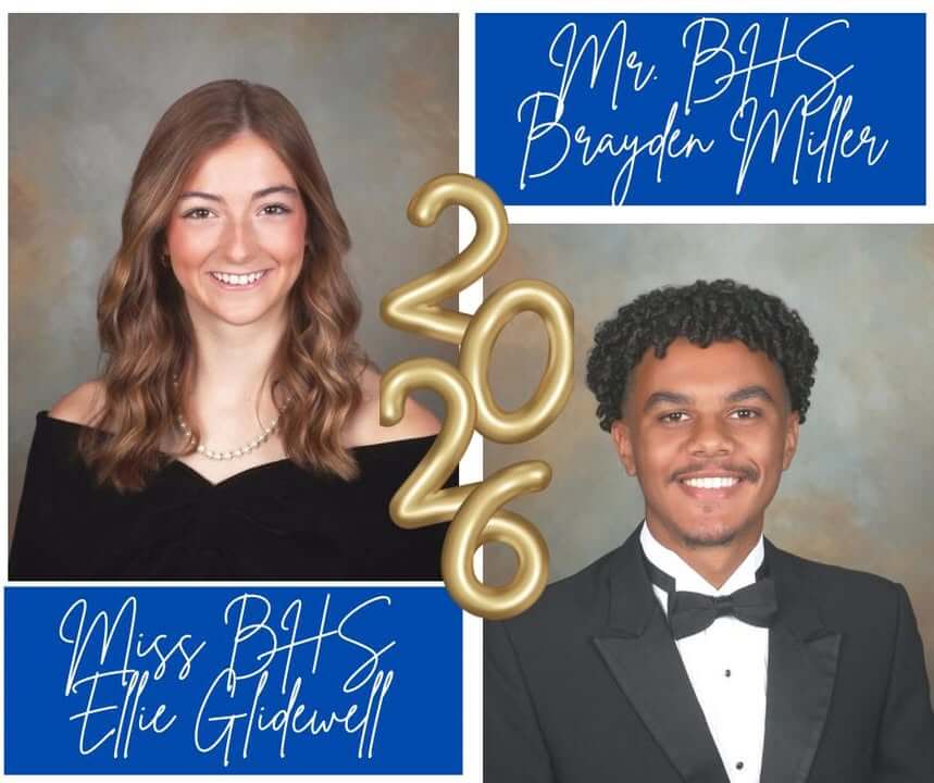 Congratulations to Brayden Miller and Ellie Glidewell on being named Mr