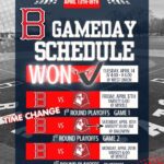 Playoff Game Rescheduled to 10 a.m. Saturday Due to Weather ‼️ PLAYOFF SCHEDULE UPDATE ‼️