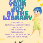 Libraries celebrate National Library Week with hidden Joy characters 🚨Today is the day!