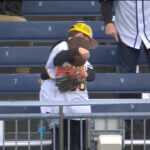Pirates Outfielder Jake Mangum Sparks Sibling Moment During Game Pirates outfielder Jake Mangum sparks sweet sibling moment after spotting fan