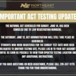 National ACT test scheduled for June 14 canceled due to low registration The National ACT scheduled for Sunday, June 14, has been