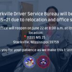 Starkville Driver Service Bureau to close for relocation June 15-21 📢The Starkville Driver Service Bureau will be closed June 15–21 due to relocation and office setup