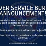 Statewide offices to close June 17, 2026, for training and assembly All statewide locations will be closed on June 17, 2026, to allow staff to participate in annual tra