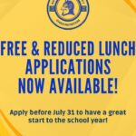 Students Can Now Apply for Free and Reduced Lunches Online Click the link to apply for free and reduced lunches now!