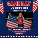 Lady Cats volleyball team hosts New Site at BES Gym Game Day Lady Cats!