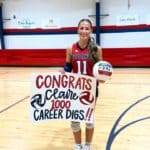 BHS Lady Cats' Claire Kelly reaches 1,000 career digs Congratulations to BHS Lady Cats Volleyball team member Claire Kelly on reaching 1,000 Career Volley
