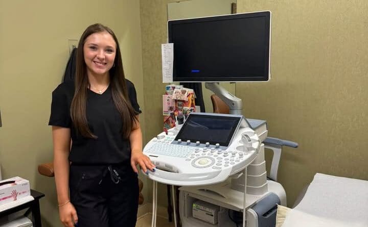 Baldwyn High School Senior Alyson McCarthy had the privilege to shadow sonography at Tupelo OBGYN to